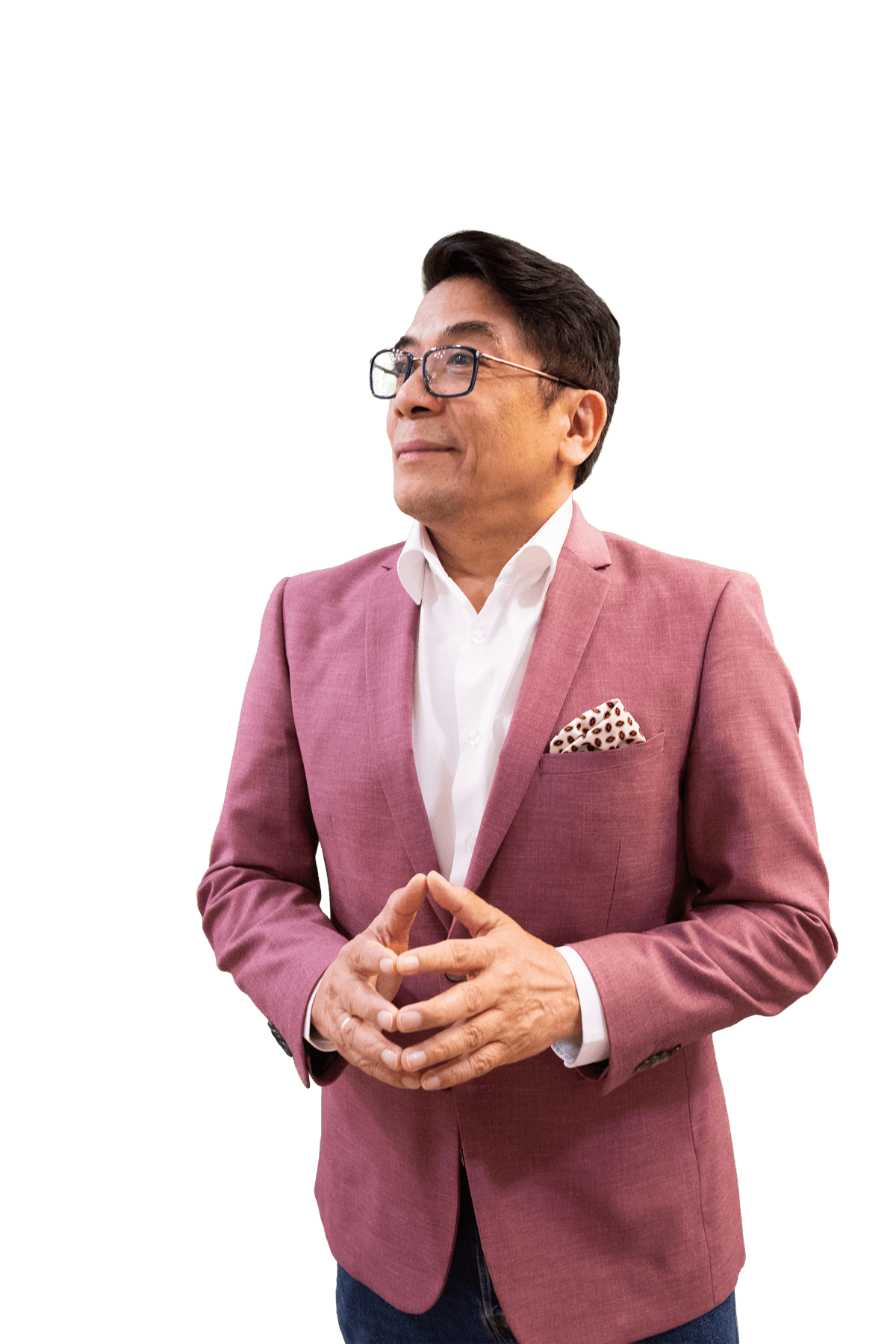 Robert Labayen standing thoughtfully